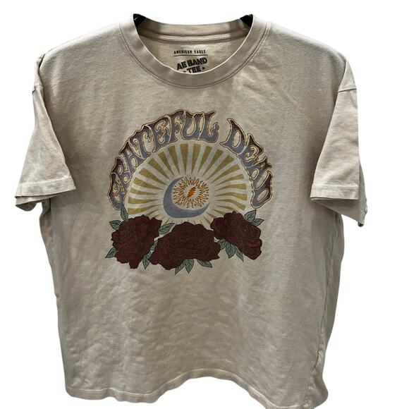 American Eagle AE Band Tees Adult XS/S Grateful Dead Cream Graphic T-shirt - Picture 1 of 4